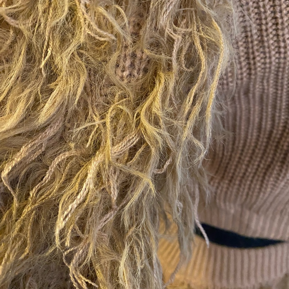 Fringe Fur Tan Crop Sweater and Matching Skirt 🤩 - Picture 7 of 7